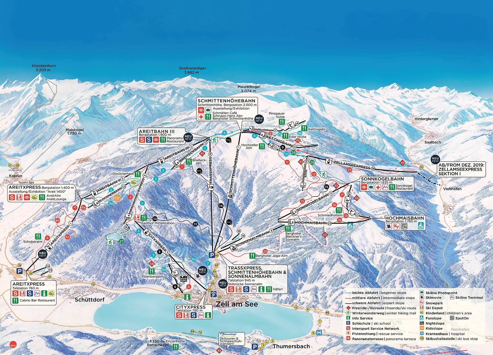 Zell am See ski map Zell am See ski map