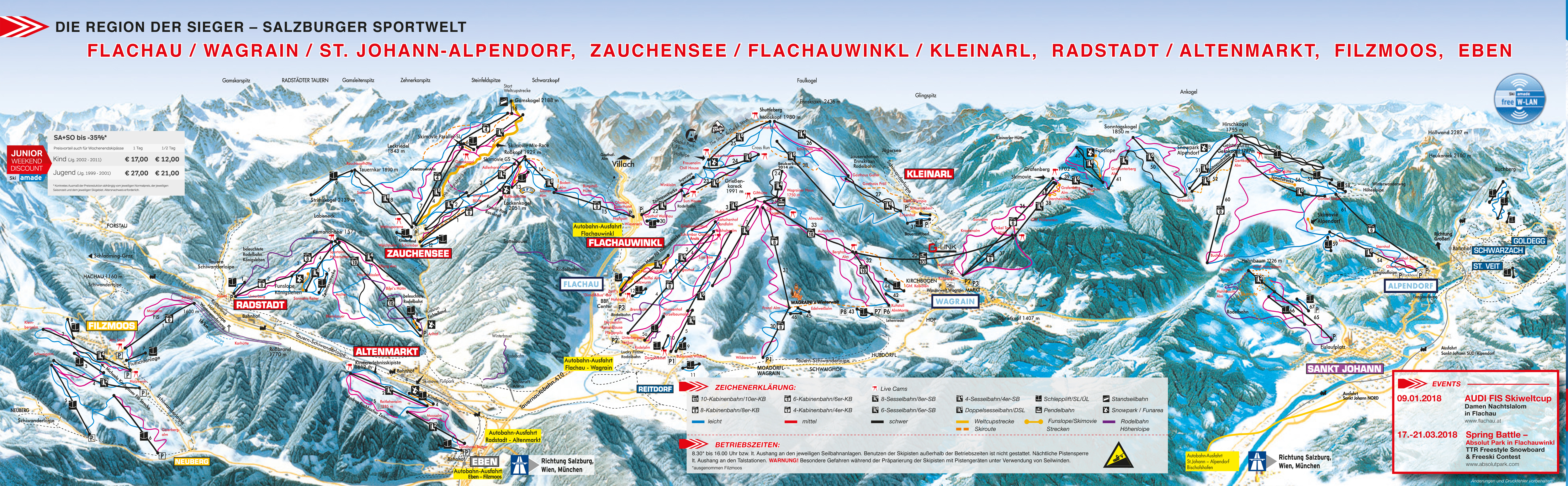 Flachau ski map Flachau ski map