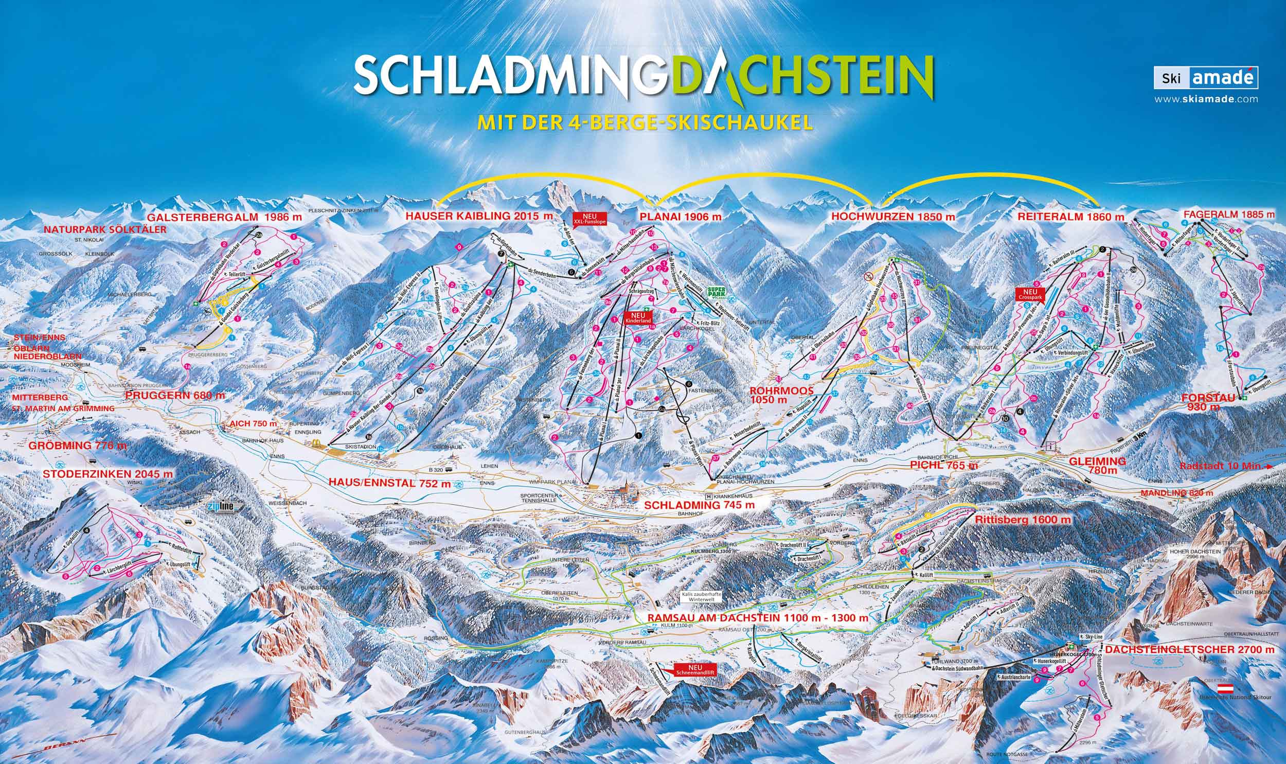 Ramsau am Dachstein - Skikarte Ramsau am Dachstein - Skikarte