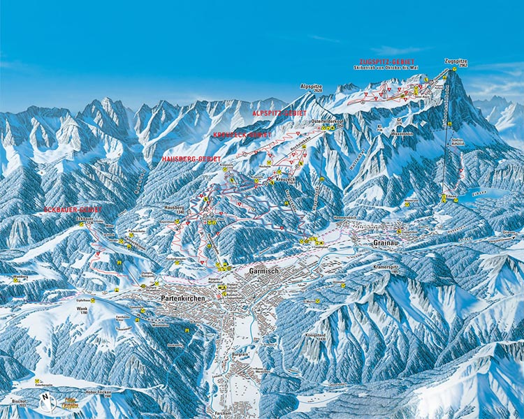 German Ski Resorts Map Ski Holidays Germany And Ski Resorts In Germany | Mountvacation.co.uk