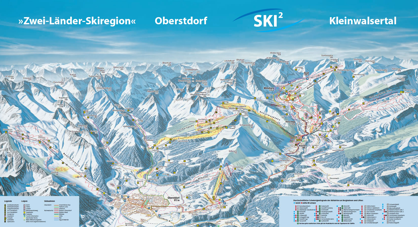 Oberstdorf ski map Oberstdorf ski map