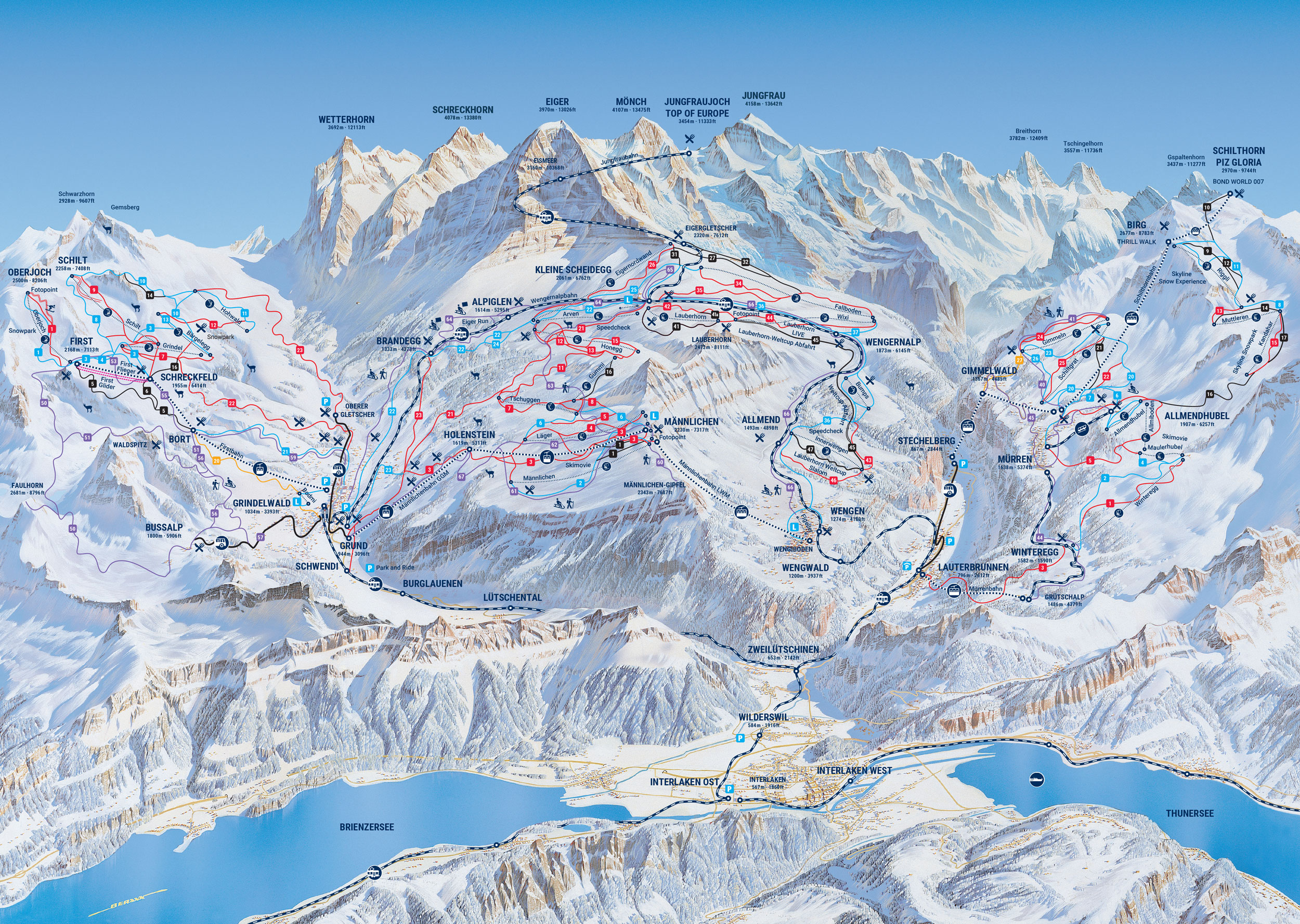 Interlaken ski map