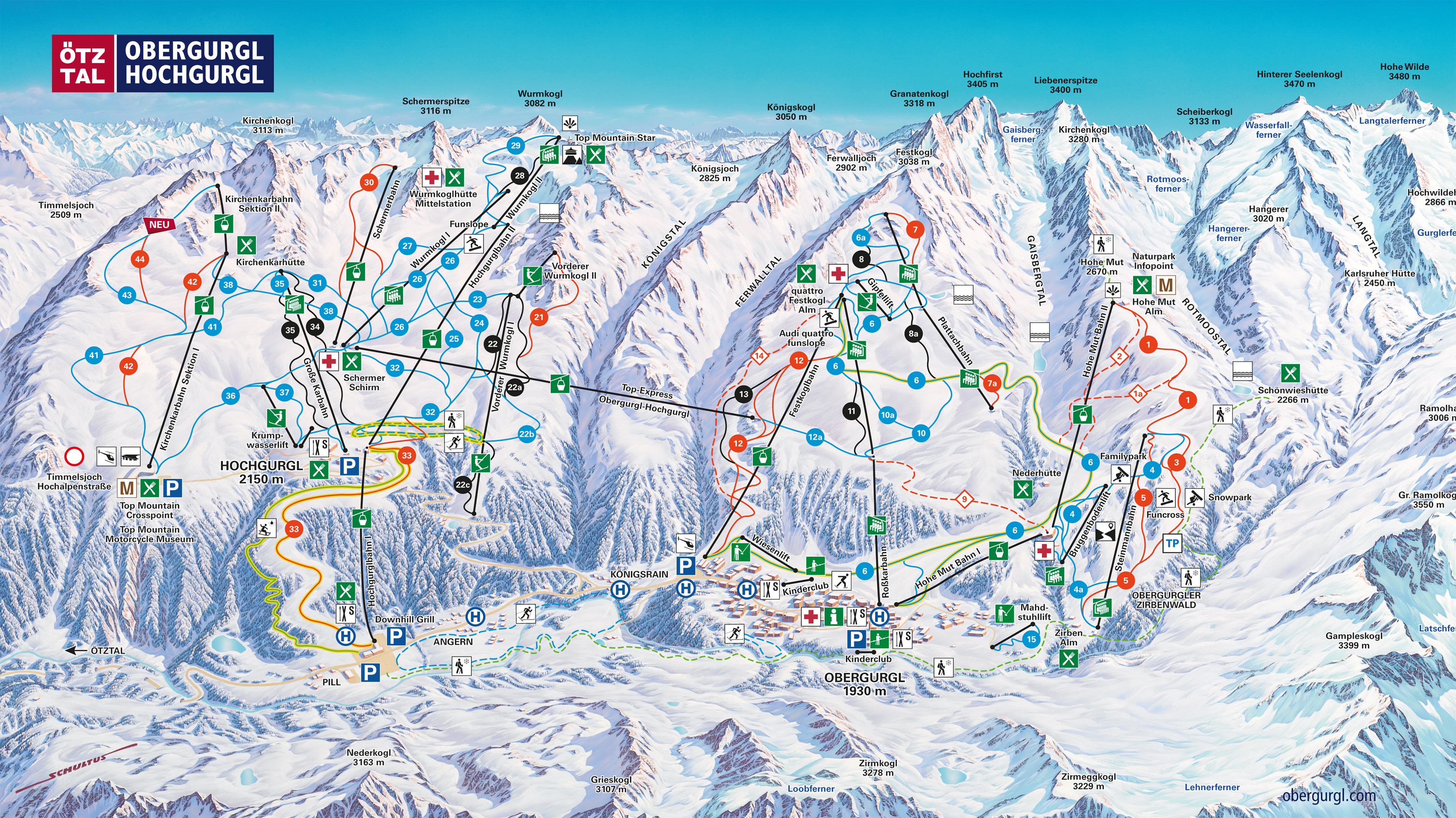 Obergurgl Hochgurgl ski map