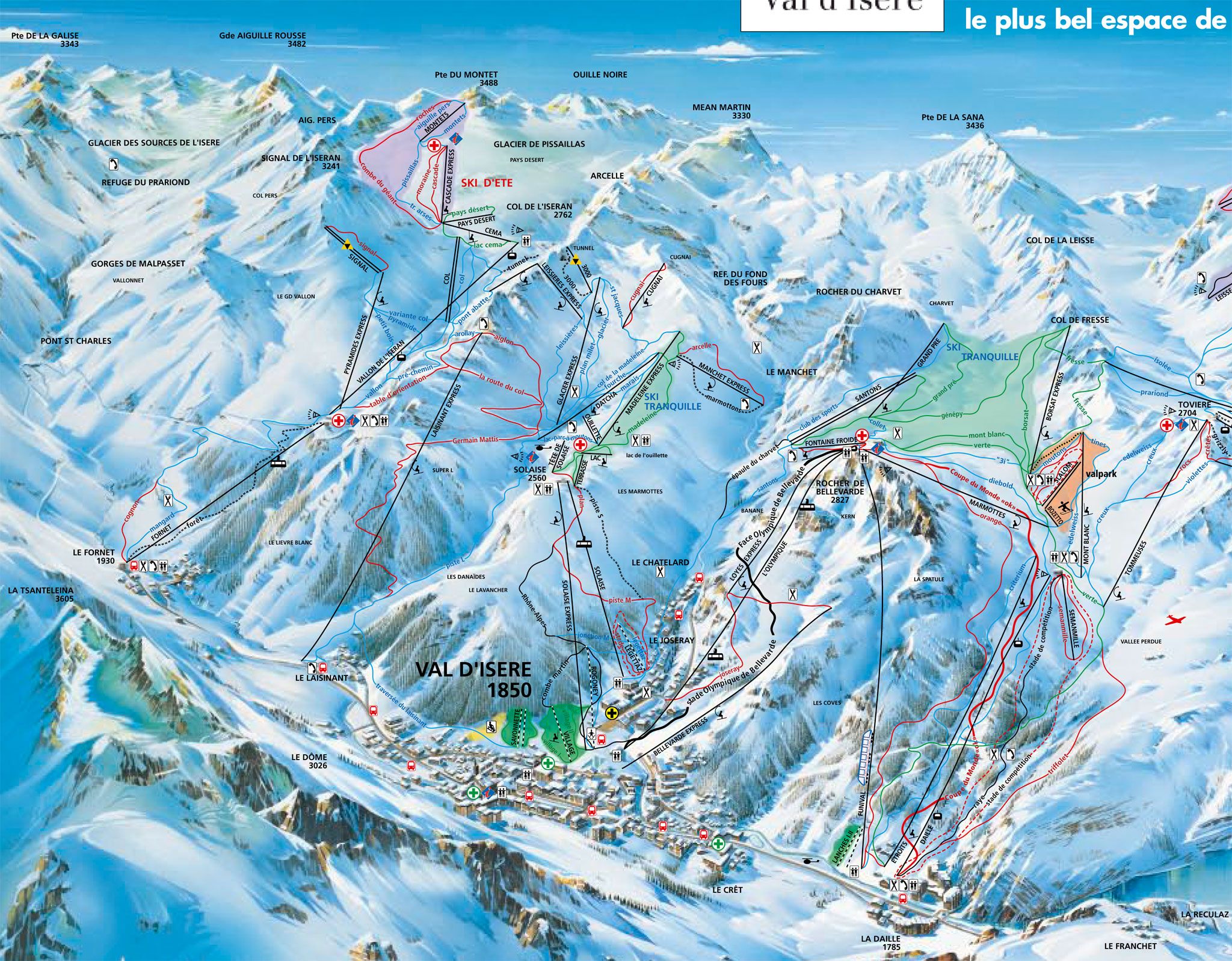 Val d'Isere ski map