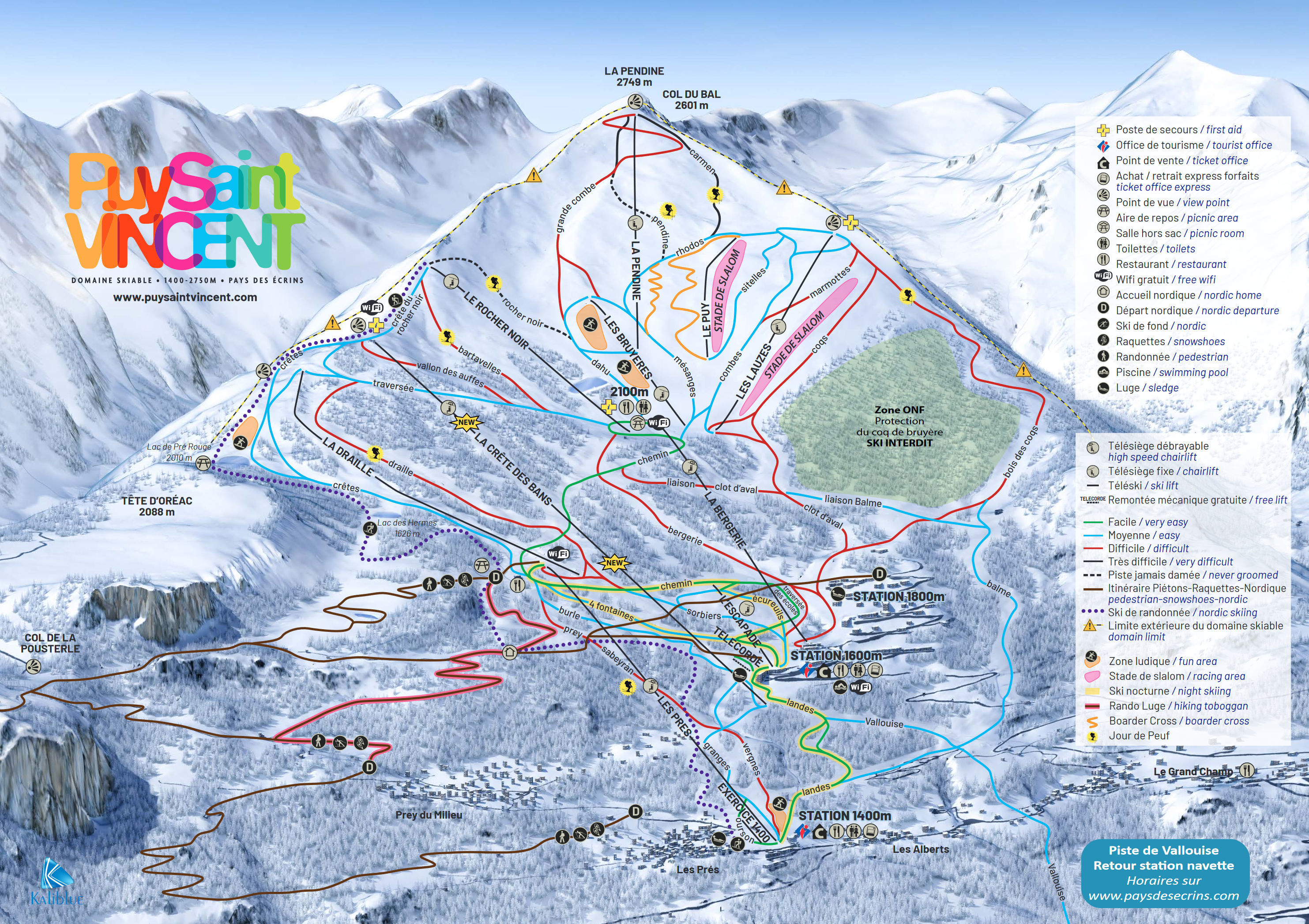 Puy Saint Vincent Skikarte
