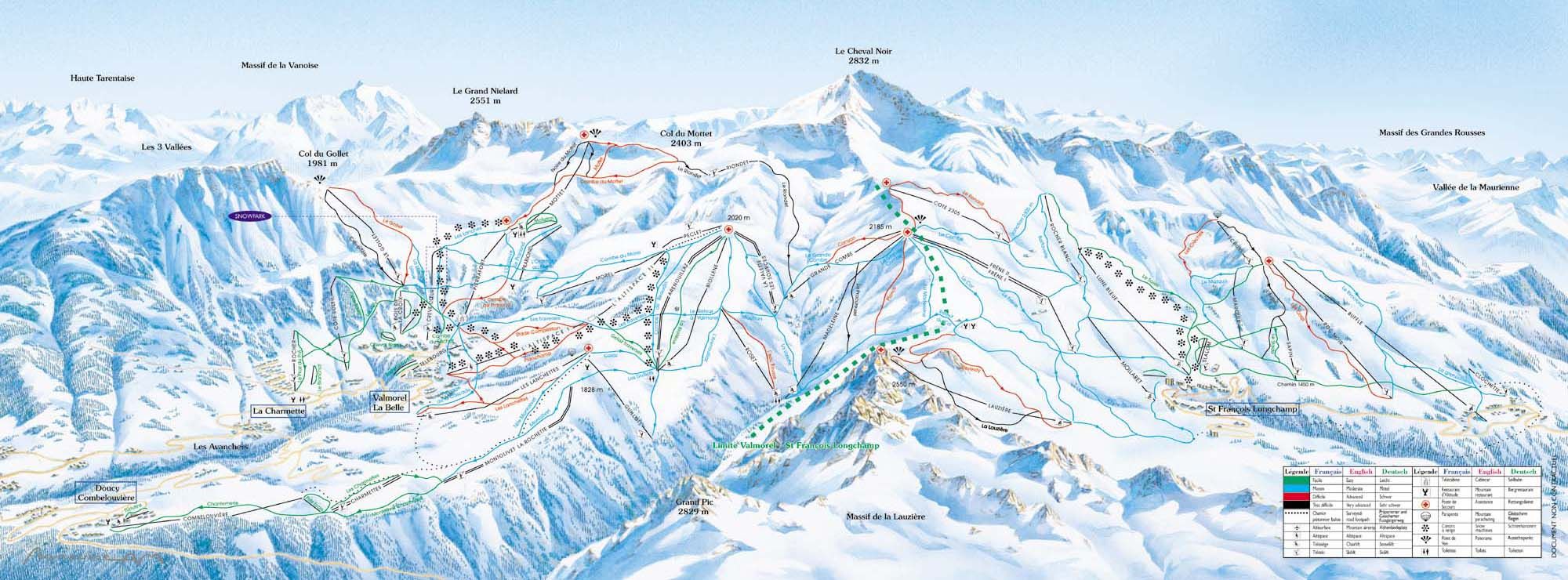 Saint Francois Longchamp Plans des pistes Saint Francois Longchamp Plans des pistes