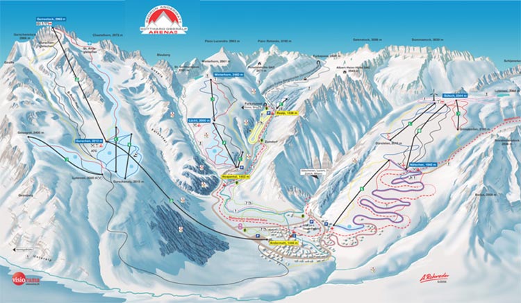 Swiss Ski Resorts Map