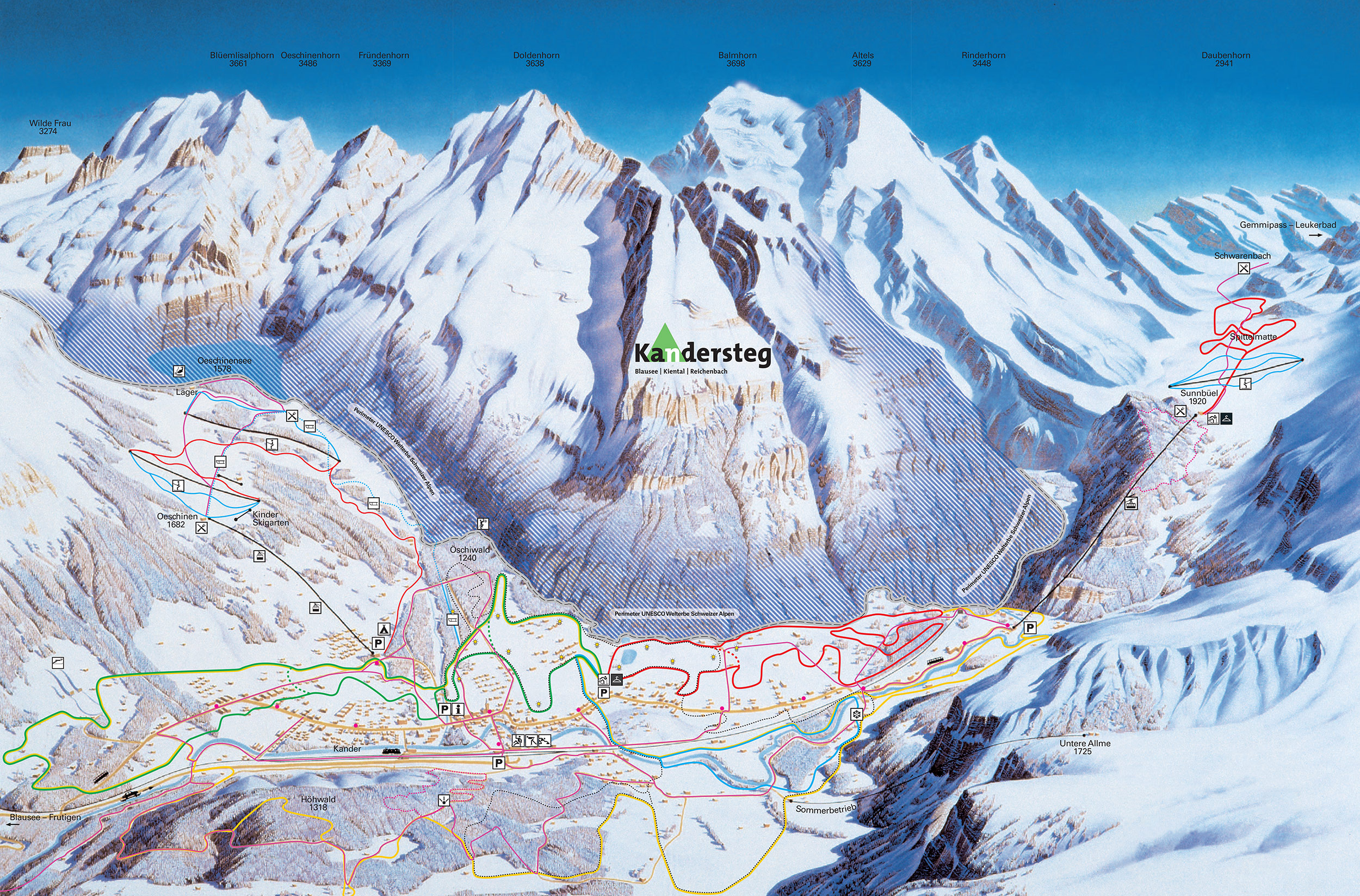 Kandersteg ski map