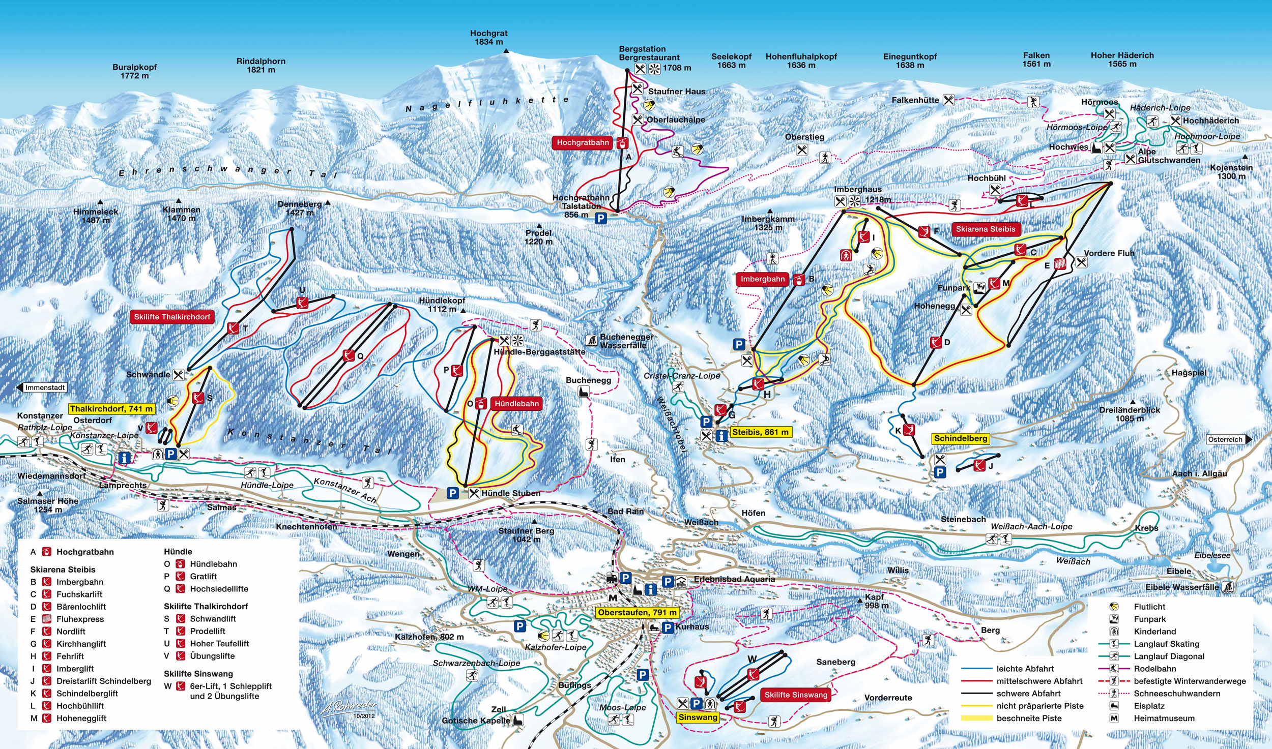 Oberstaufen Allgäu ski map Oberstaufen Allgäu ski map