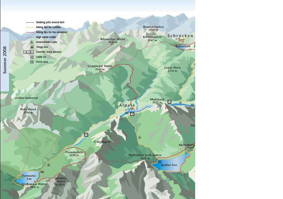 Lech Zürs am Arlberg - Mapa