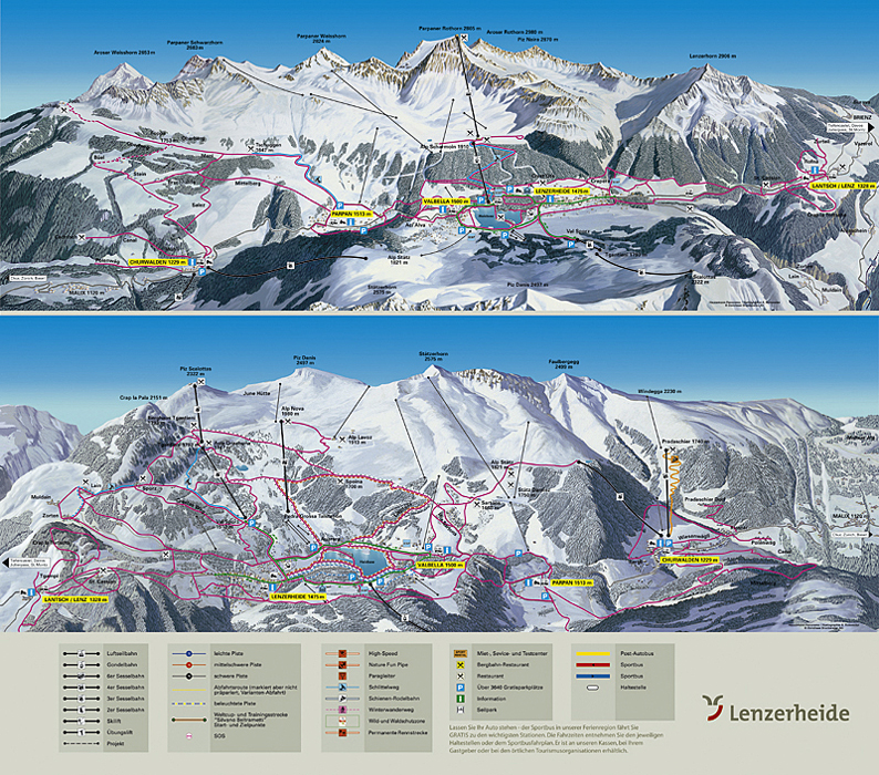 Lenzerheide Plans des pistes
