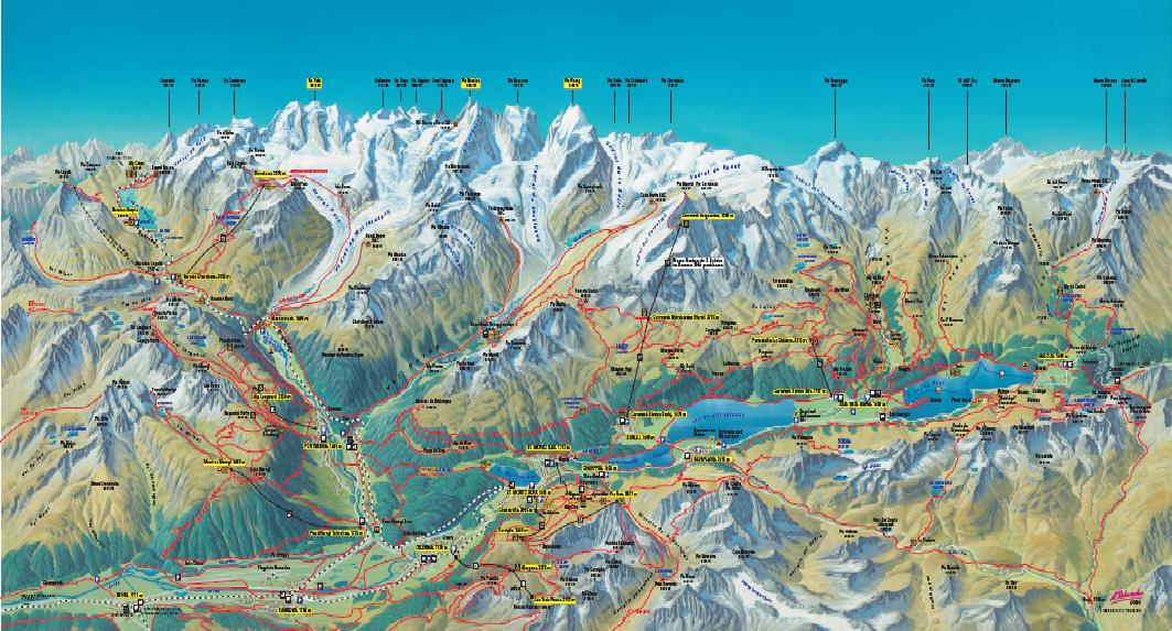 Saint Moritz Engadin ski map