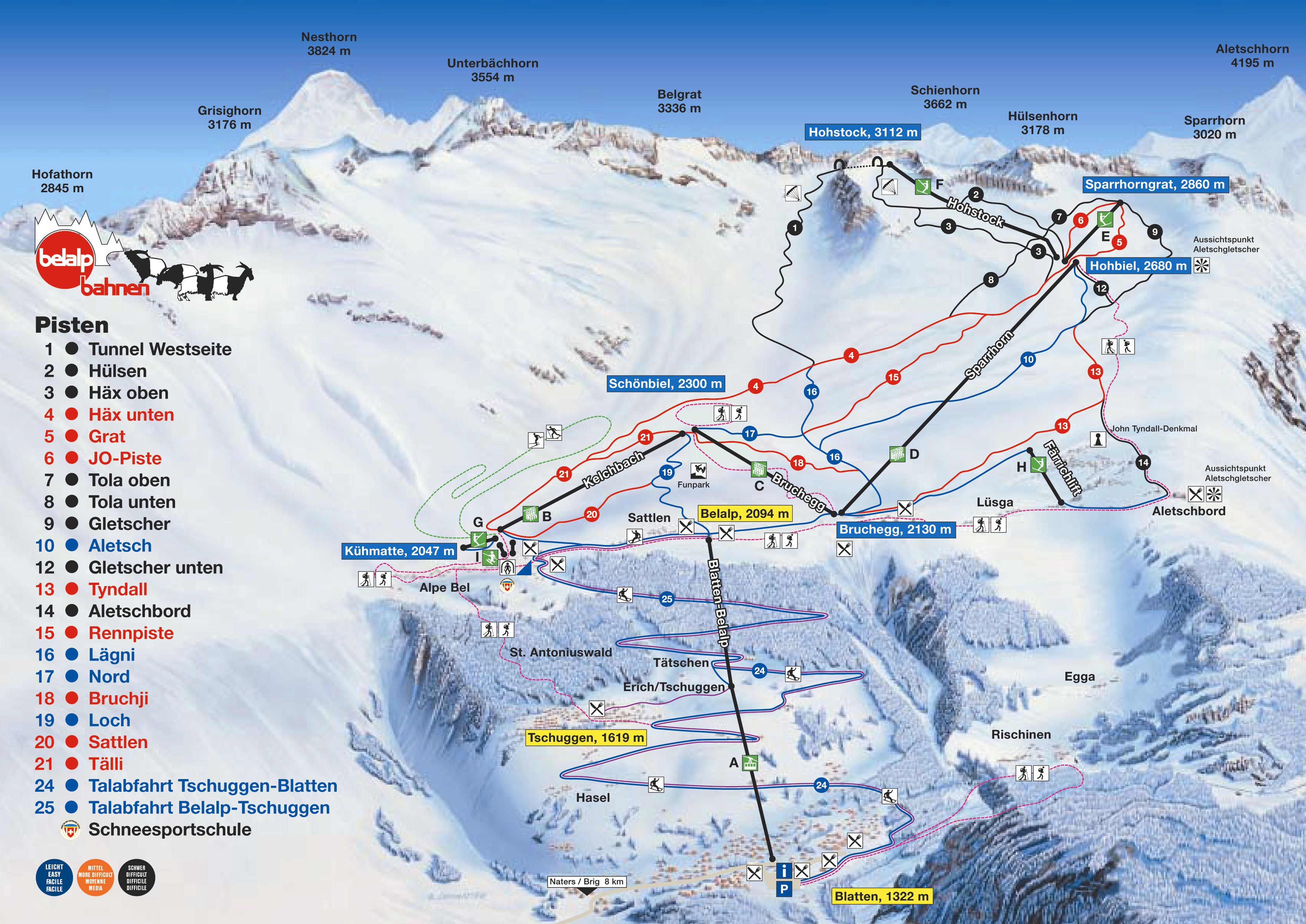 Brig Blatten Belalp Sci Map O