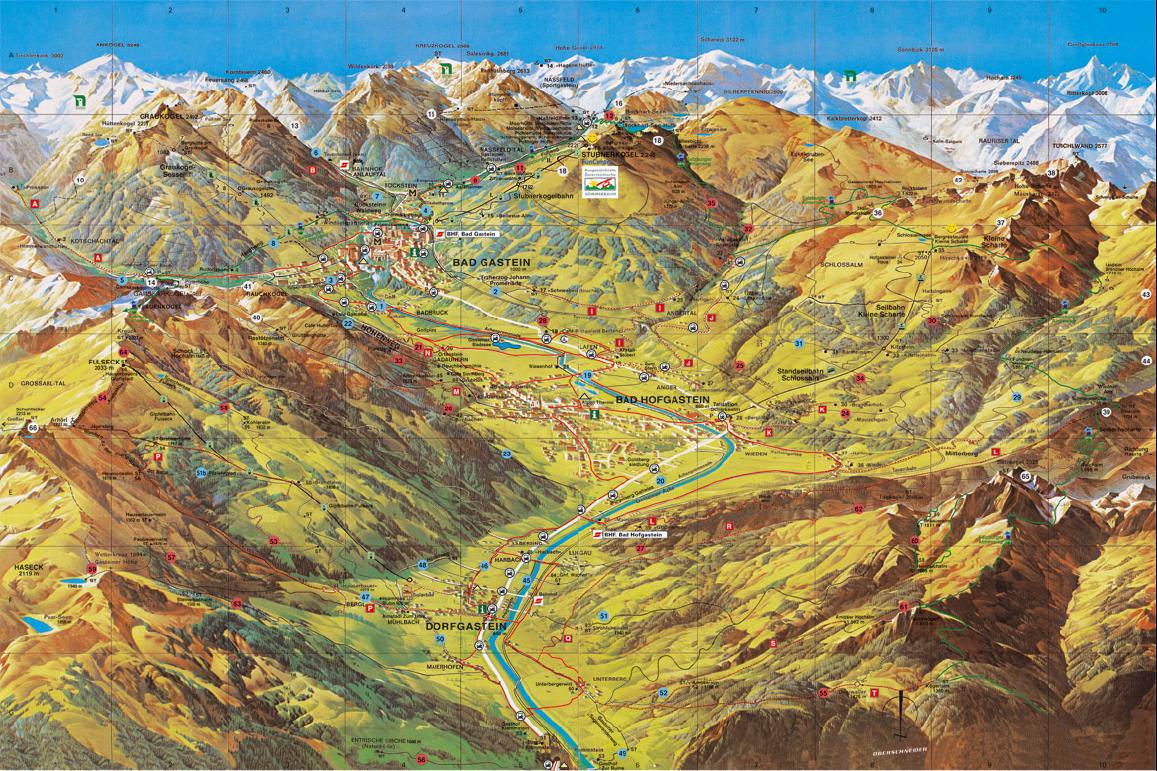 Bad Hofgastein ski map