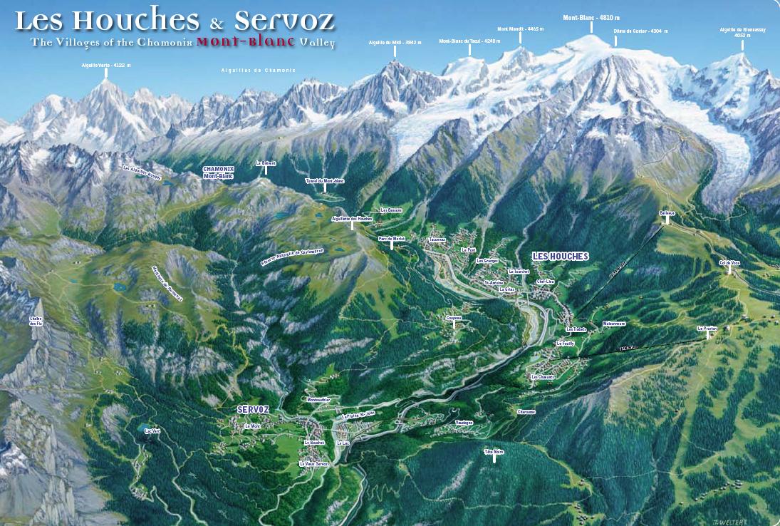 Les Houches ski map