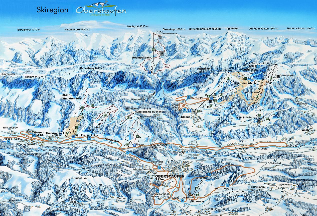 Skigebiet - Skiurlaub Oberstaufen Allgäu